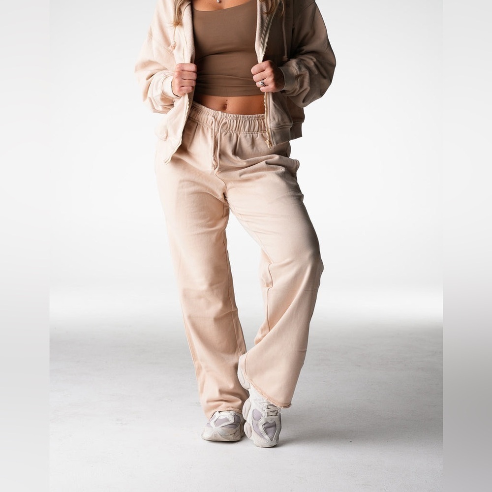 NVGTN Chai Washed Straight Leg Lounge Pants 100% Cotton Effortlessly Everyday